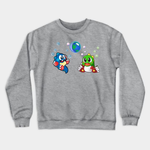 Bubble Bobble Crewneck Sweatshirt by Cblue